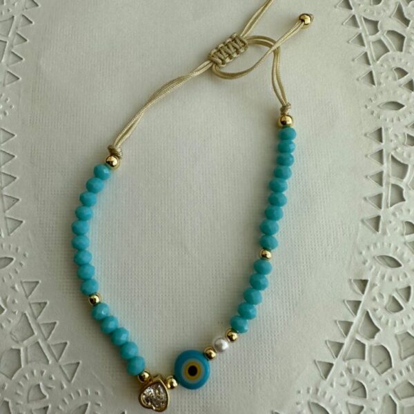 64 - Evil Eye Bead Bracelet